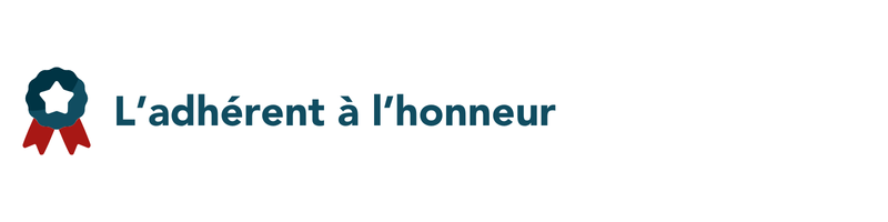 adhérent à l'honneur